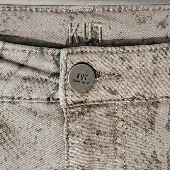 Anthropologie Kut high rise ankle skinny snake print jeans‎ plus size 14W - Picture 7 of 10